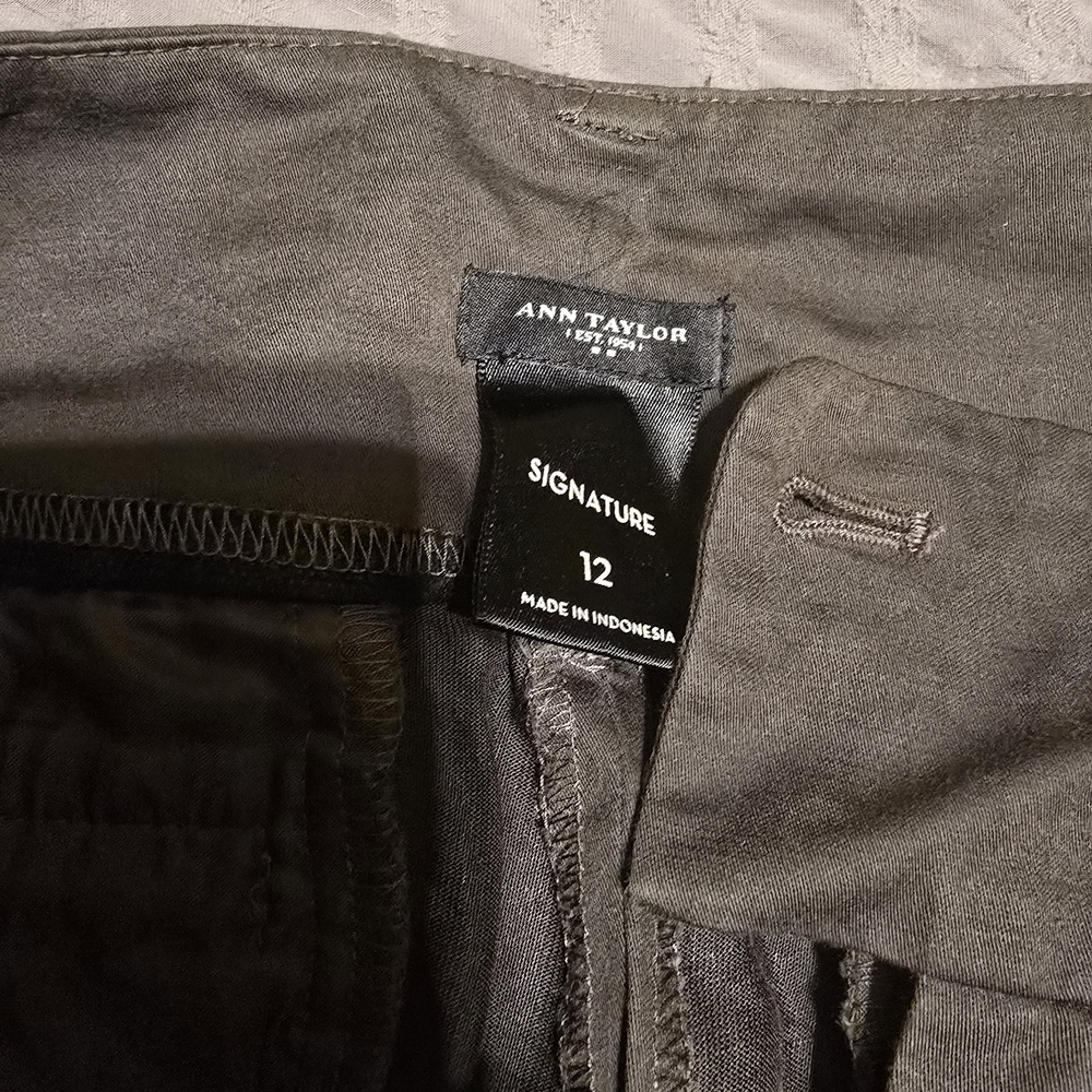 Ann Taylor Signature Pants in Dark Gray